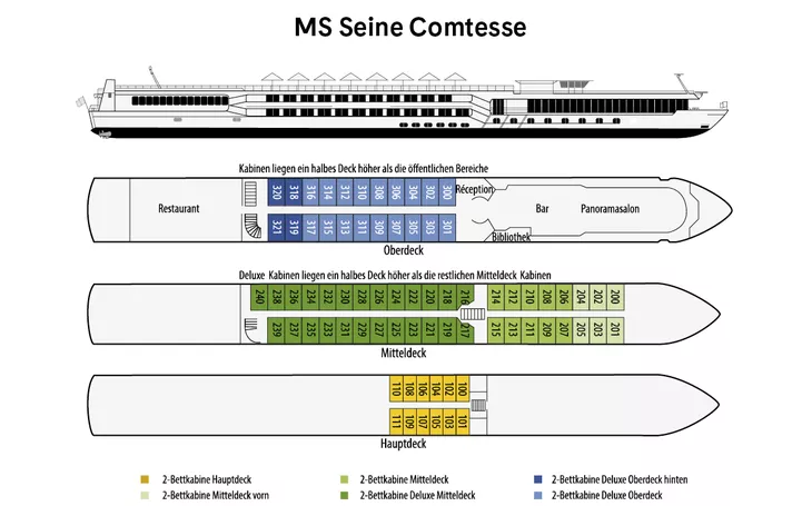 Deckplan Seine Comtesse