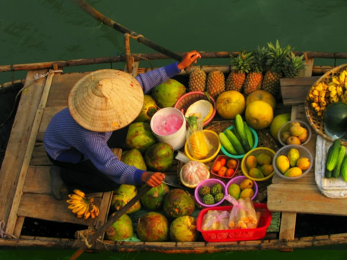 Schwimmender Markt im Mekong Delta - © VEOy.com - stock.adobe.com