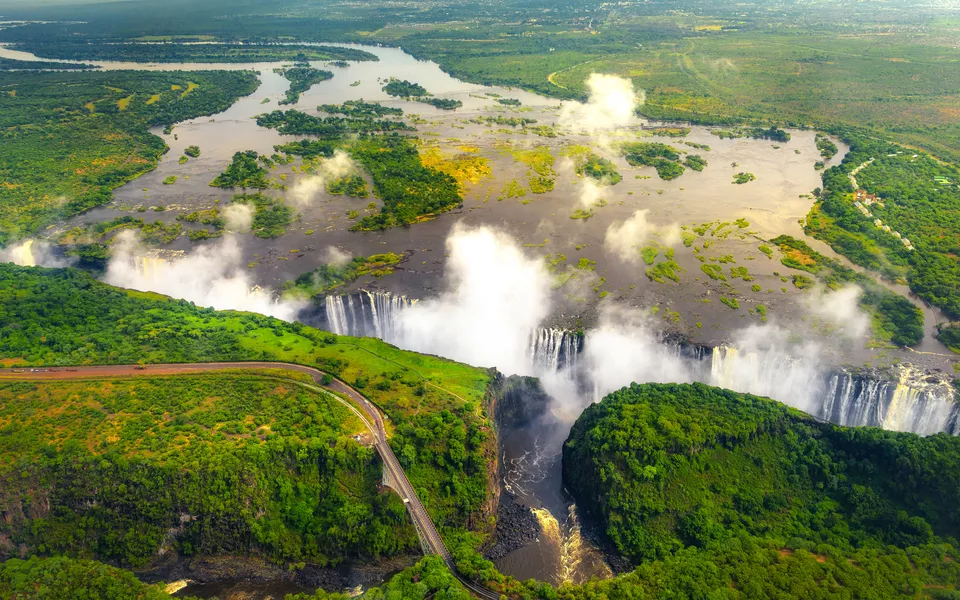 Victoria Falls in Simbabwe und Sambias