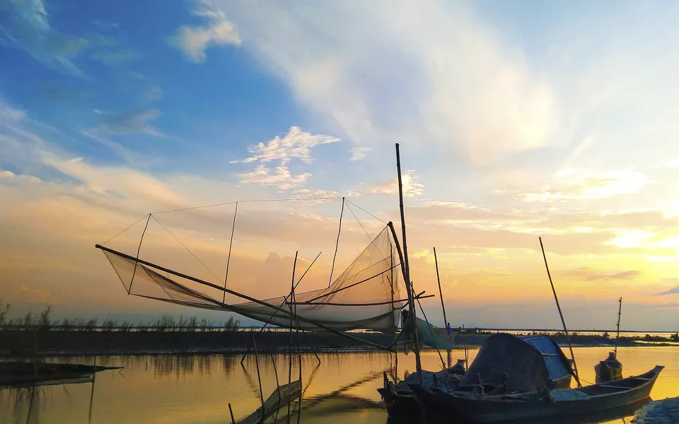 Fischerboote auf dem Brahmaputra