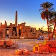 Blick auf die Tempelanlage Karnak in Luxor