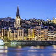 Aussicht auf Fluss Saône, Lyon