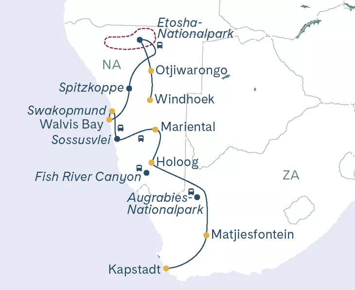 Routenplan African Explorer