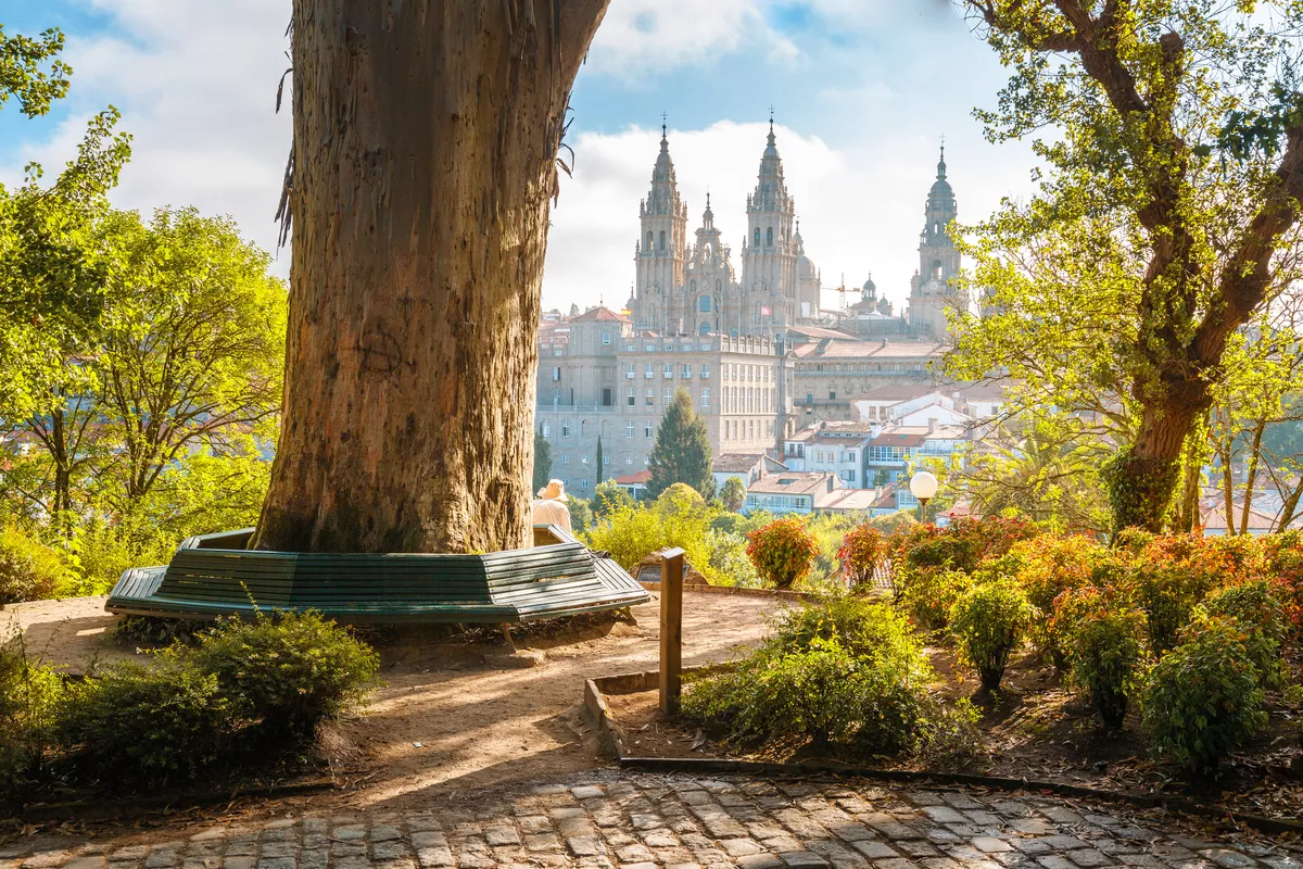 Kathedrale von Santiago de Compostela im Sonnenaufgang - © francesco riccardo iacomino