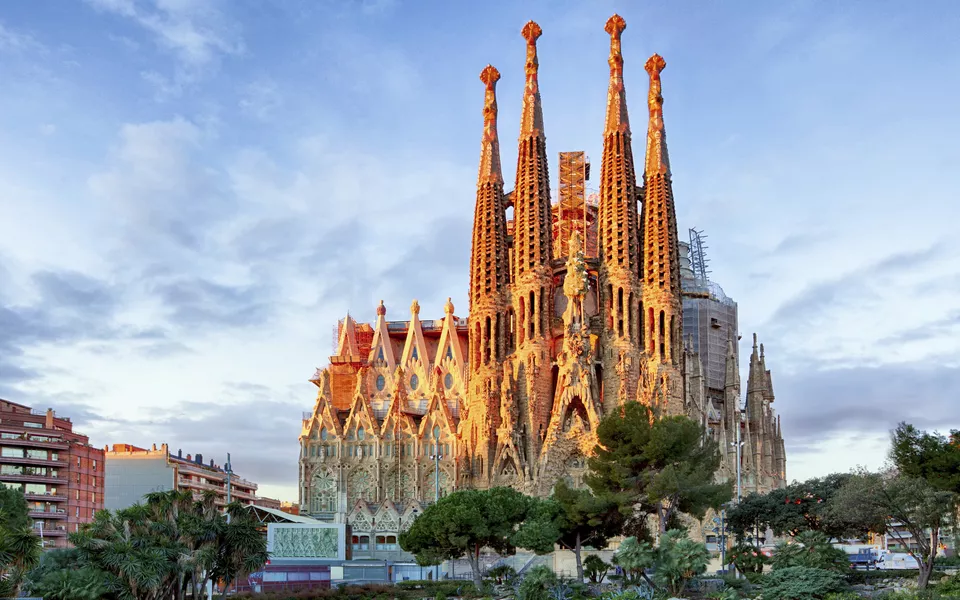 BARCELONA, SPAIN - FEBRUARY 10: La Sagrada Familia - the impress