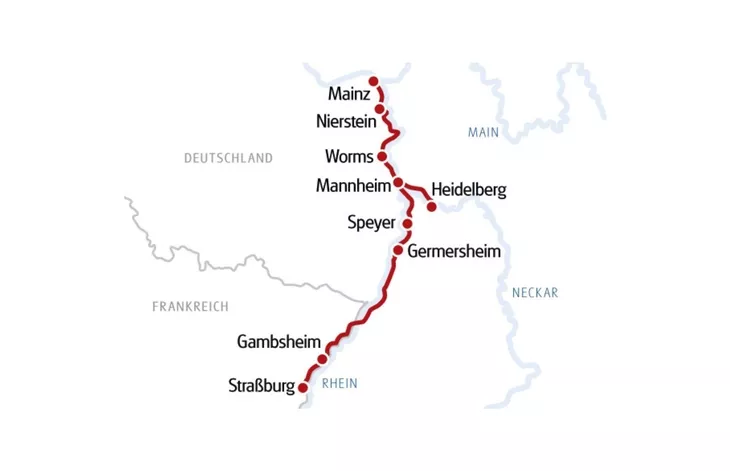 Routenplan Olympia Mainz Strasbourg