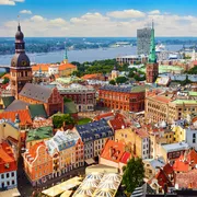 Panoramablick auf die Altstadt von Riga