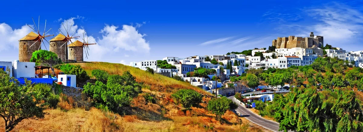 Johanneskloster und Windmühlen auf Patmos - © Freesurf - Fotolia